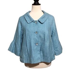 Bob Mackie Studio Powder Blue Retro Swing Jacket‎ 8